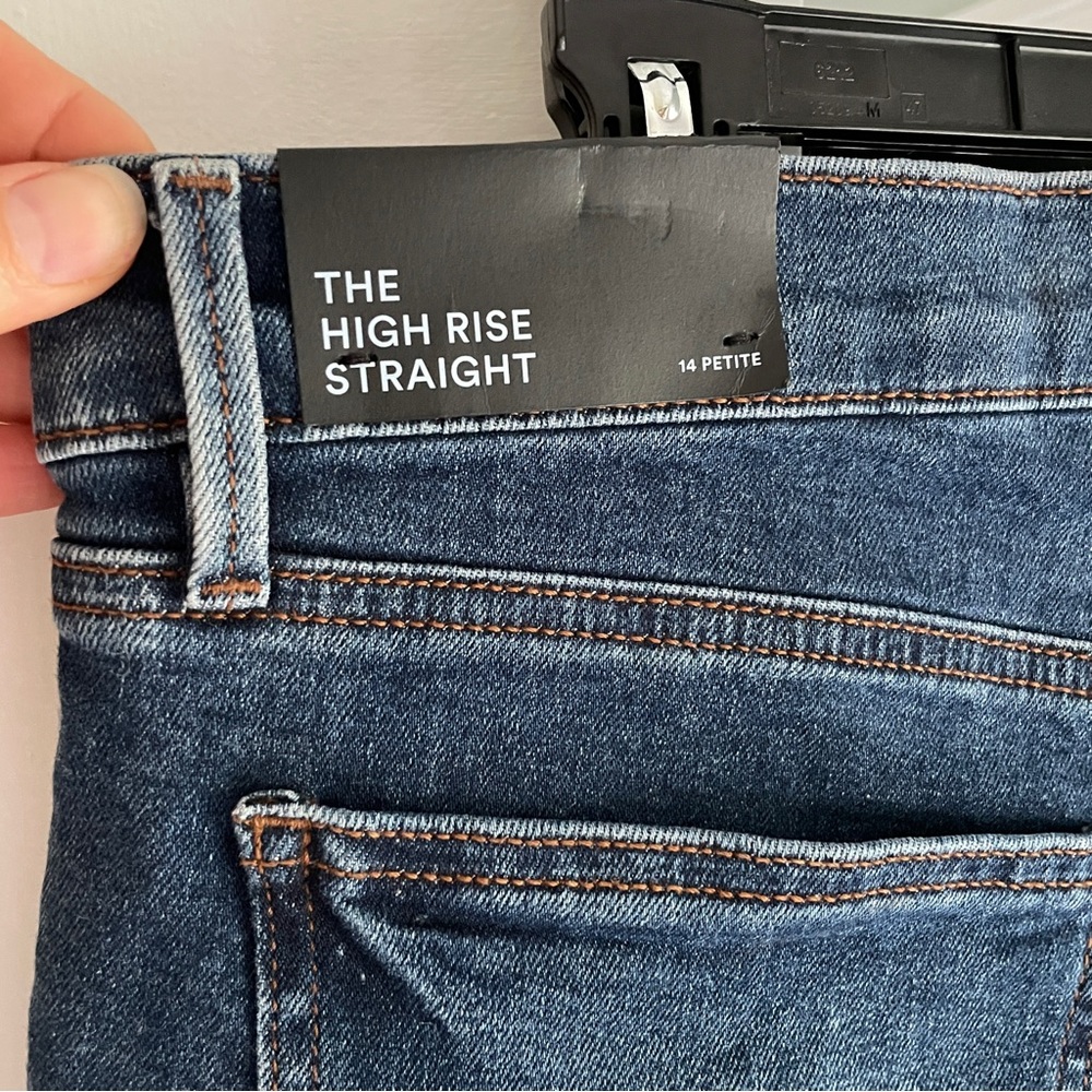 Ann Taylor High Rise Straight size 14P denim jeans
